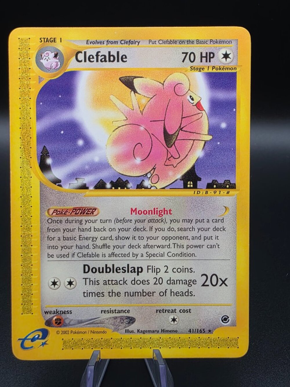 2002. Rare Non Holo Clefable Expedition English Pokémon Card 41/165 NM